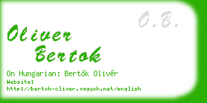 oliver bertok business card